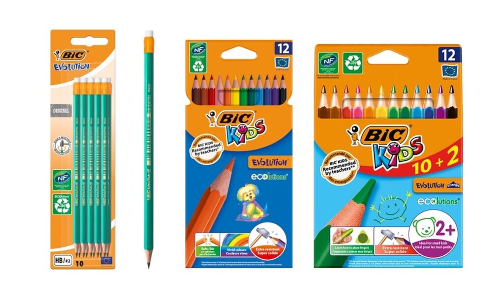 Bezdrzewne ołówki i kredki z żywicy syntetycznej 
